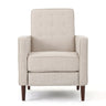 Mid-Century Modern Recliner With Button Tufted Waffle Stitch