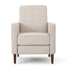 Mid-Century Modern Recliner With Button Tufted Waffle Stitch