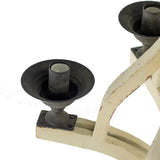 6 Light Wood Chandelier with Adjustable Chain - Cream