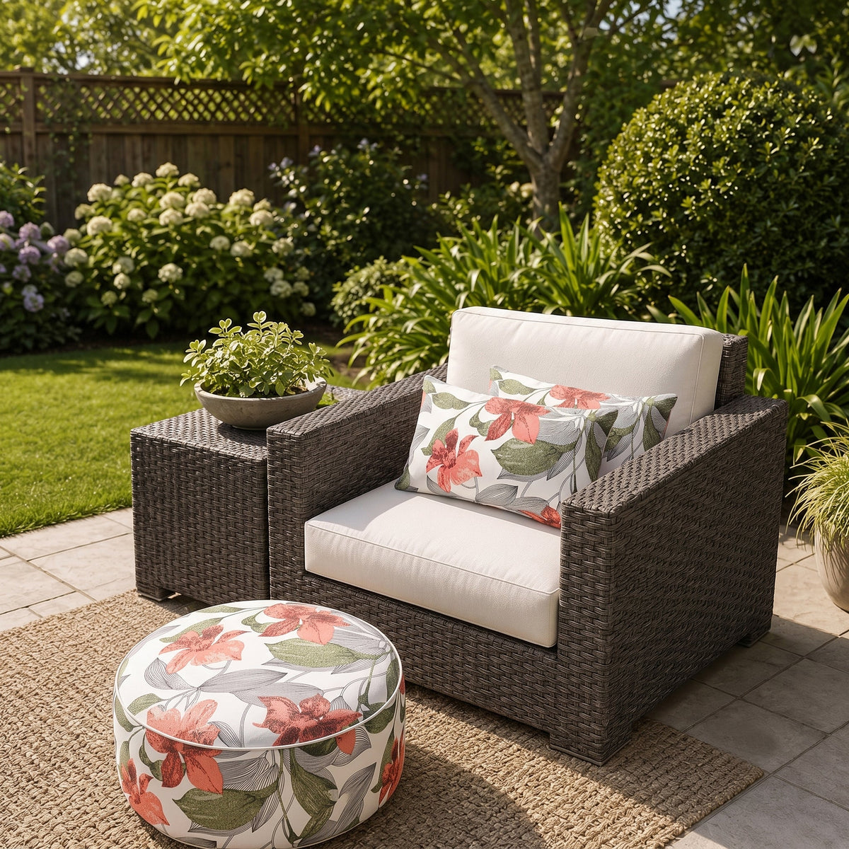 2 Pack Outdoor Lumbar Pillow Covers - Blush Botanical