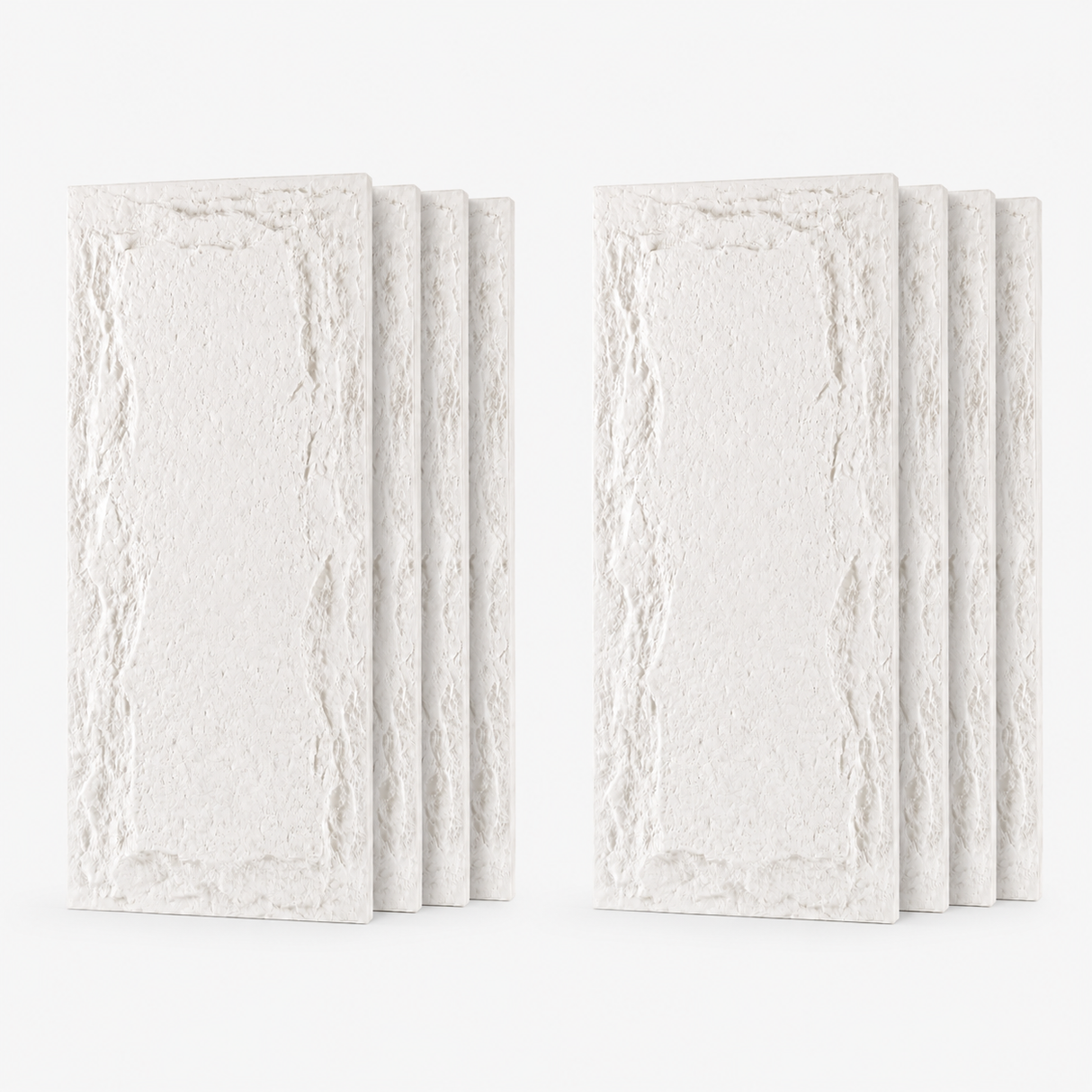 3D Faux Stone Wall Panels - 8 PCS PU Wainscoting