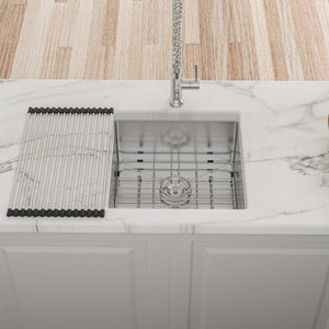 Modern Undermount Stainless Steel Kitchen Sink 16 Gauge, Deep Single Bowl