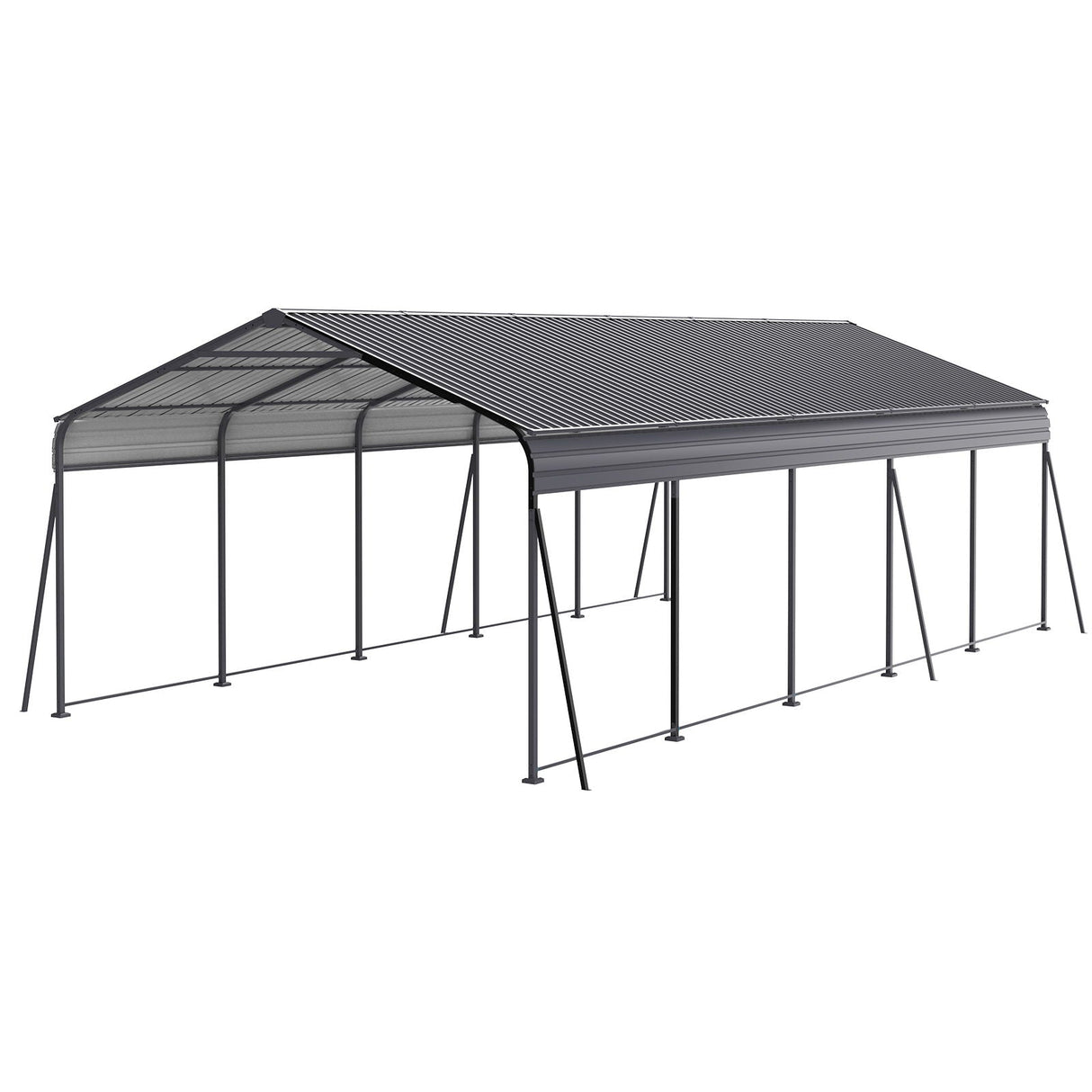 Metal Carport 13 x 26.5 Ft Heavy Duty with Galvanized Steel Roof