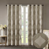 Ogee knitted jacquard total blackout curtain panel (only 1 pc panel)
