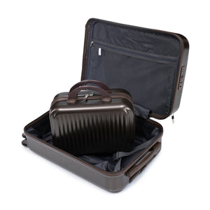 14' & 20' ABS Spinner Wheel Luggage Set with Cosmetic Case