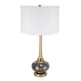 D15x29 Table Lamp with Glass Drum Shade