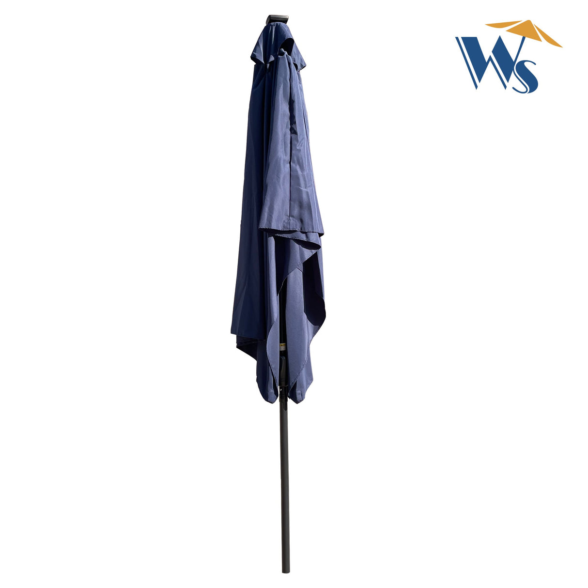10x6.5ft solar led patio umbrella with crank & tilt