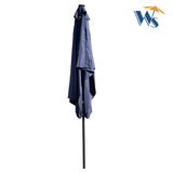 10x6.5ft solar led patio umbrella with crank & tilt