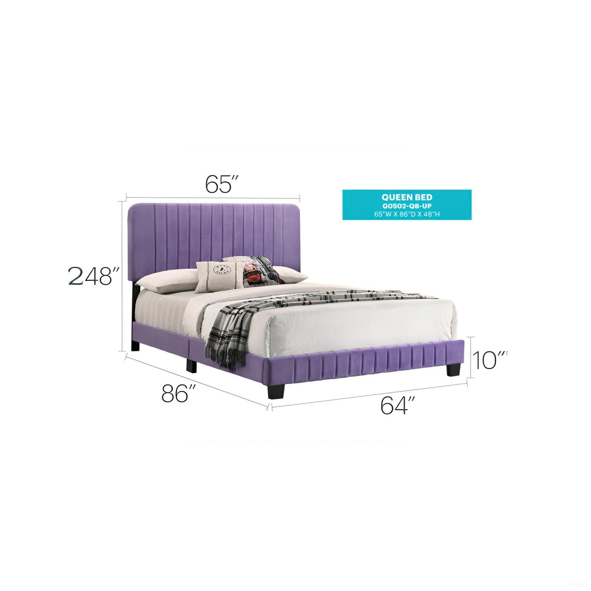 Channel Tufted Bed