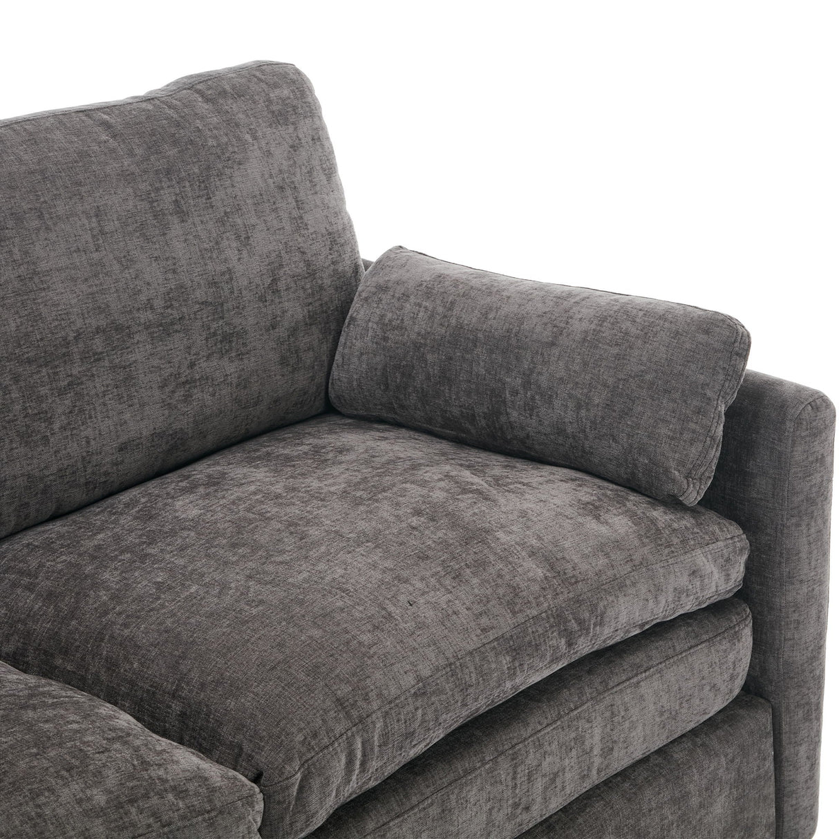 Cozy Upholstered 3 Seater Sofa With Double Cushion