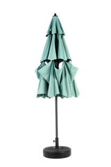 Aluminium 10ft 3 Tier Auto-Tilt Outdoor Patio Umbrella - Light Green