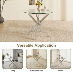 Round Dining, Kitchen Table For Dining Room - Chrome