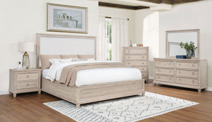 Pembroke 66-inch Queen Panel Bed Washed Oak