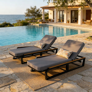 Adjustable 5-Position Outdoor Chaise Lounge