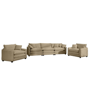 Elegant Oversized Sectional Sofa Set With Deep Seats And Flexible Layout