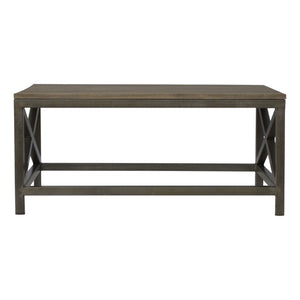 Cross Metal Coffee Table - Pewter