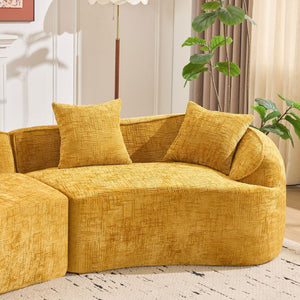 Curved Compressed Sofa, Nordic-Style Design For Living Room