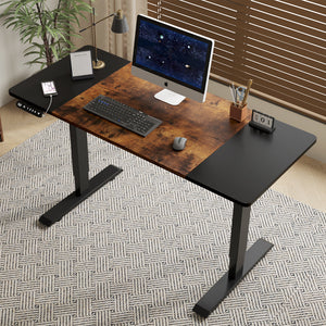 55"×24" Black & Rustic Electric Standing Desk