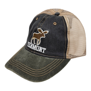 Two Tone Cap Vermont Moose - Green/Blue