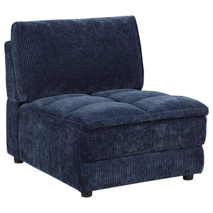 Azure - 5 Piece Upholstered Modular Sectional Sofa - Blue
