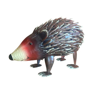 Handmade Wrought Iron Hedgehog Garden Statue
