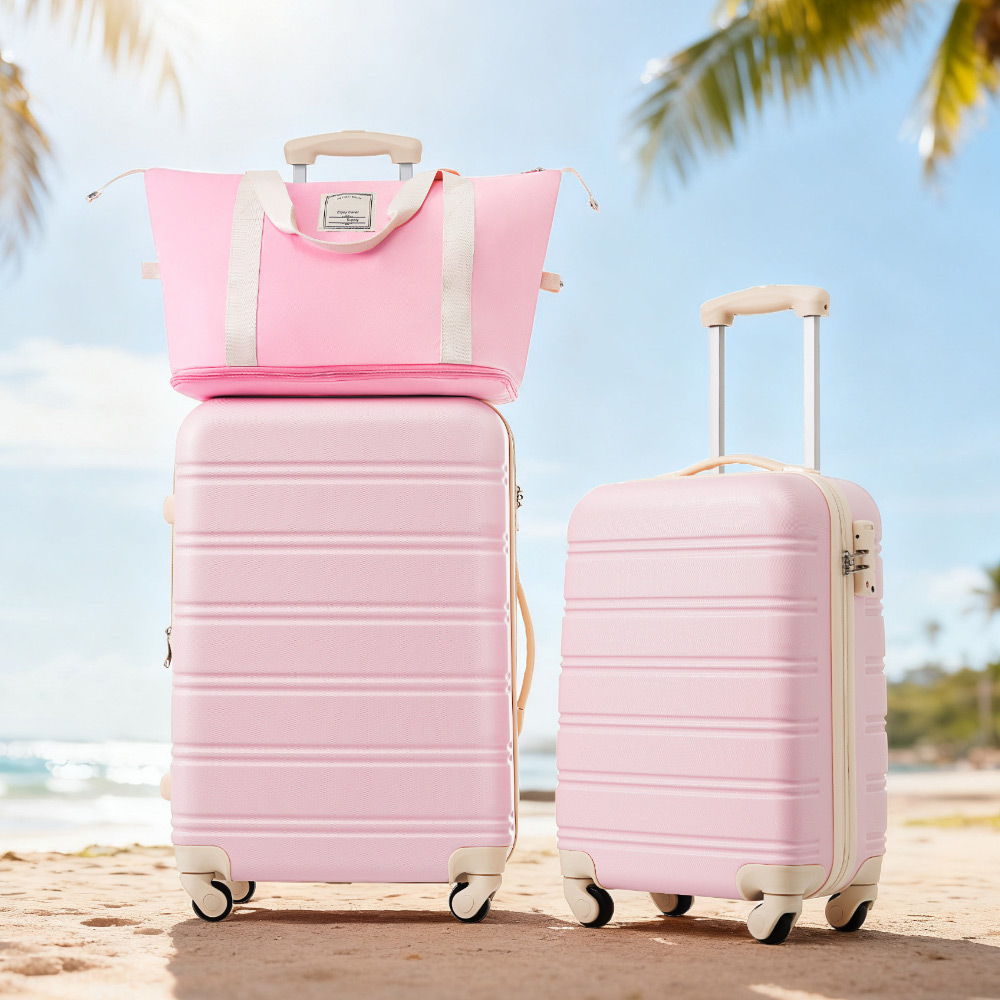 Hardshell Luggage Sets 2 Pieces + Bag Spinner Suitcase With Tsa Lock Lightweight 20" / 24"