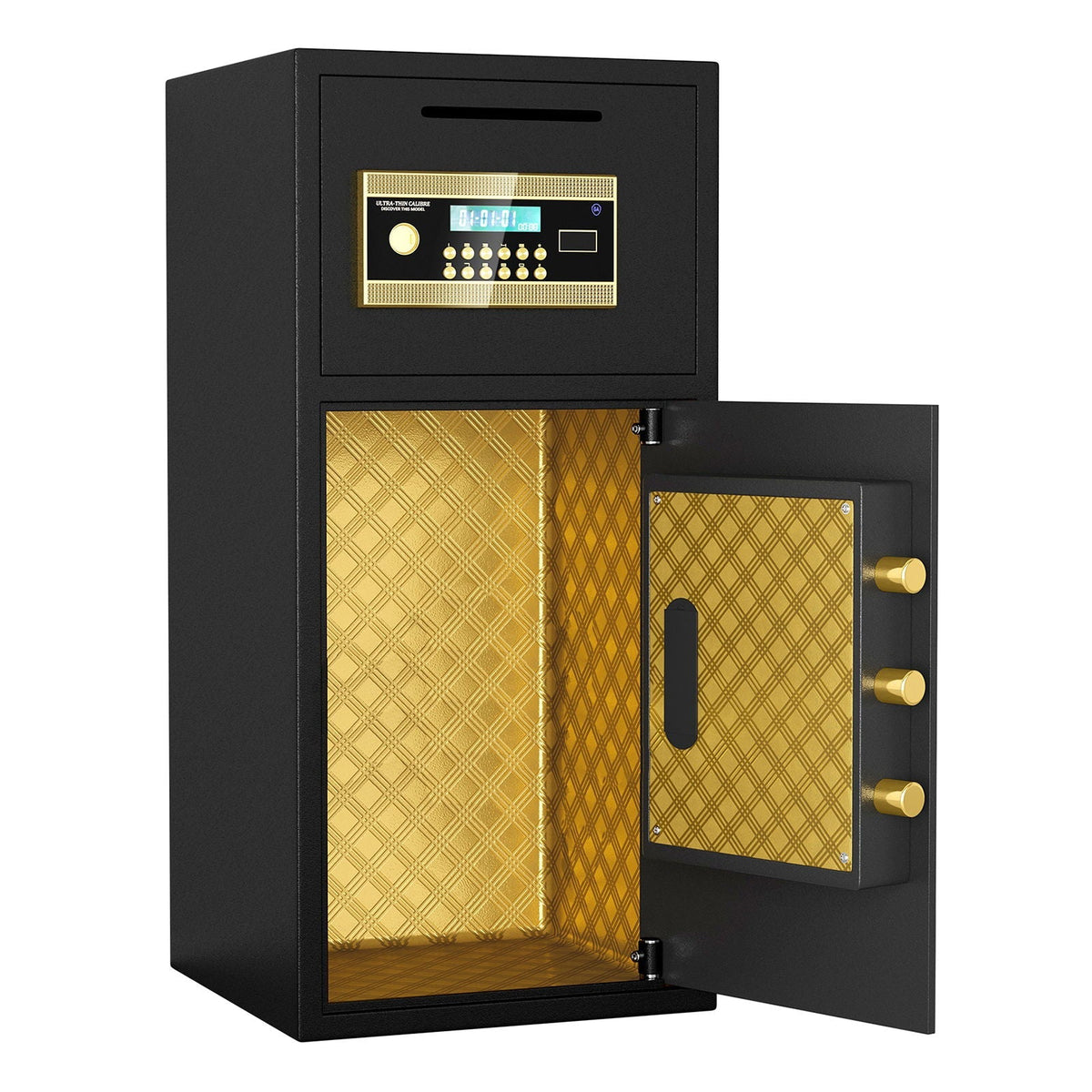 Large Double Door Coin Operated Safe, Digital Security Safe With Fireproof And Waterproof Bag