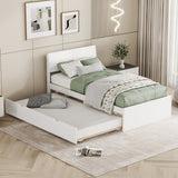 The White High Gloss Twin Bed With Trundle – A Sleek Space-Saving Statement in Contemporary Design