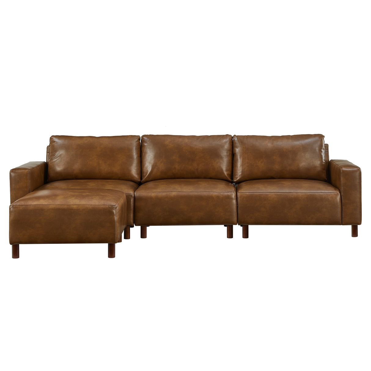 Modern Luxury Sectional Sofa with Convertible Ottoman