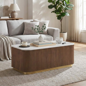 Rectangle Cocktail Table Genuine Accent Plinth Base