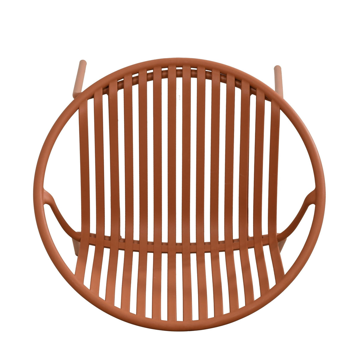 Stackable Outdoor Chairs With Breathable Plastic Backrest (Set of 2)