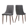 Mid Century Modern Fabric Armless Dining Chair