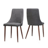 Mid Century Modern Fabric Armless Dining Chair