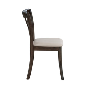 Wooden X Back Dining Chairs Set of 2 - Brown