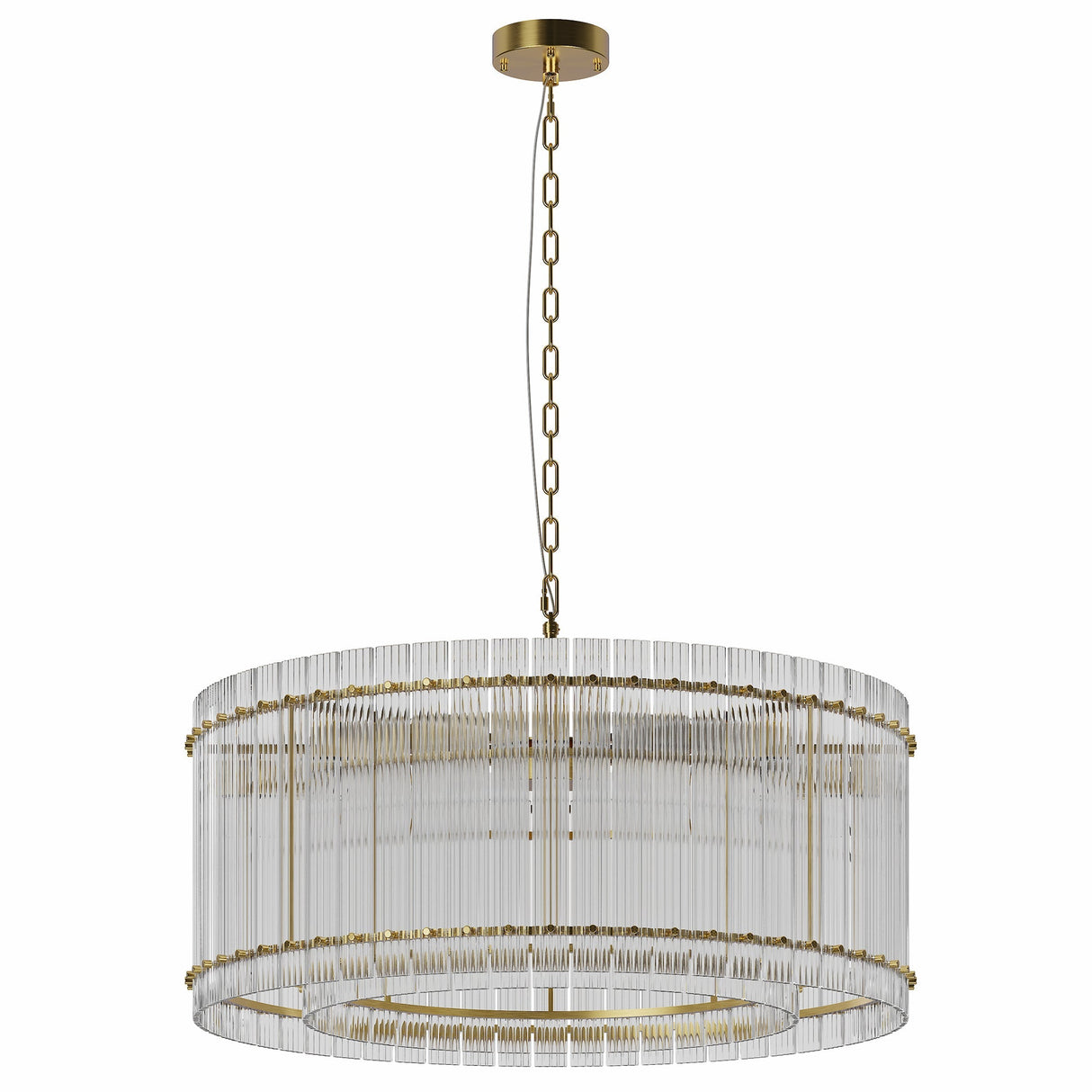 37' Modern Gold Round Chandelier,2-Tier 8-Light Water Ripple Crystal Glass Chandeliers,for Dining Room,Living Room,Bedroom,High Ceiling,Foyer Entryway,Luxury Chandelier