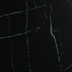 Contemporary Outdoor Lightweight Concrete MGO Side/End Table with Black Marble Finish