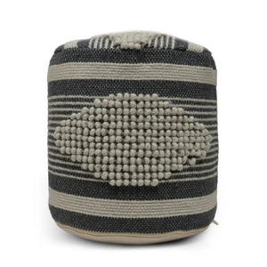Diamond Handcrafted Cylindrical Pouf