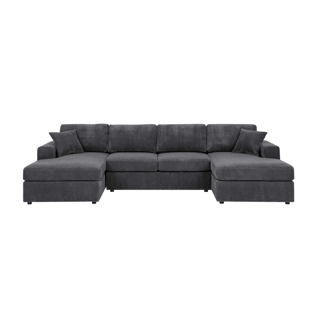 The Sara Modular Corduroy U-Shaped Sectional Sofa
