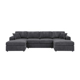 The Sara Modular Corduroy U-Shaped Sectional Sofa