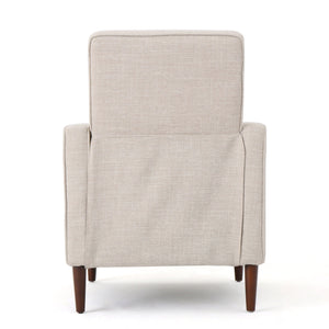 Mid-Century Modern Recliner With Button Tufted Waffle Stitch