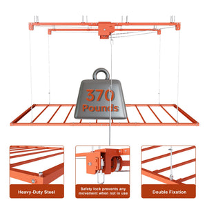 Orange Overhead Garage Storage Rack 3x6 FT