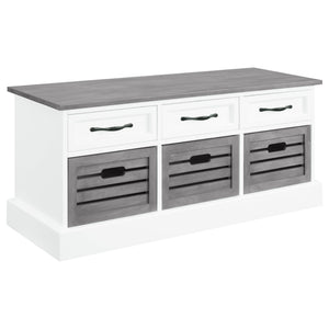 3 Drawer Storage Bench With Removable Baskets
