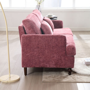 Mid Century Modern Fabric Loveseat Sofa, 2 Seat Upholstered Couch
