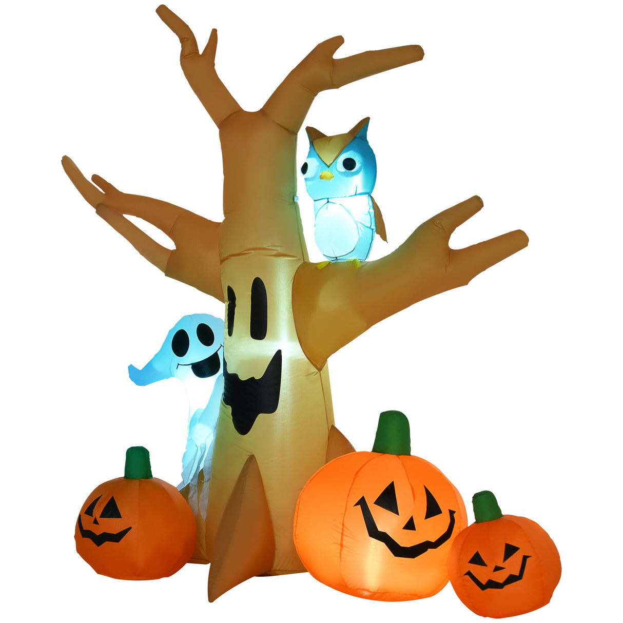 HOMCOM 7.5' Tall Lighted Halloween Inflatable Yard Decoration