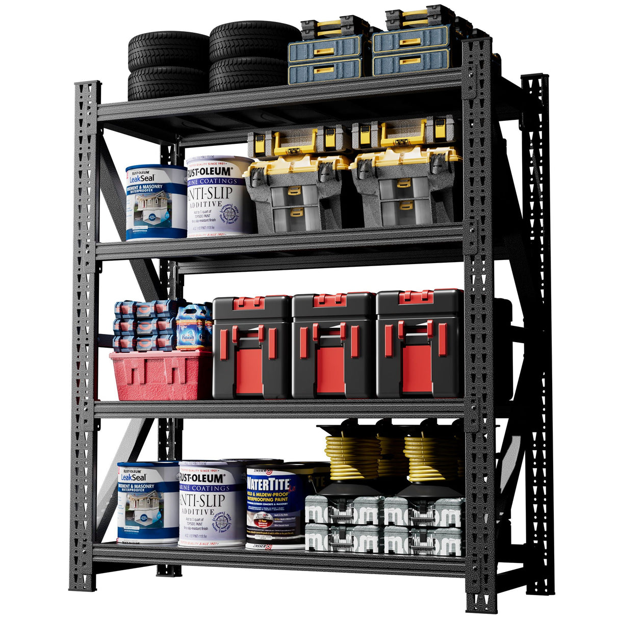 Heavy Duty 4 Shelf Garage Shelving Unit