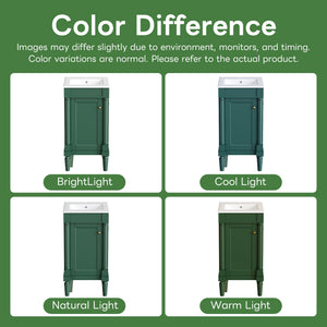 18" French Style Bathroom Cabinet with Storage