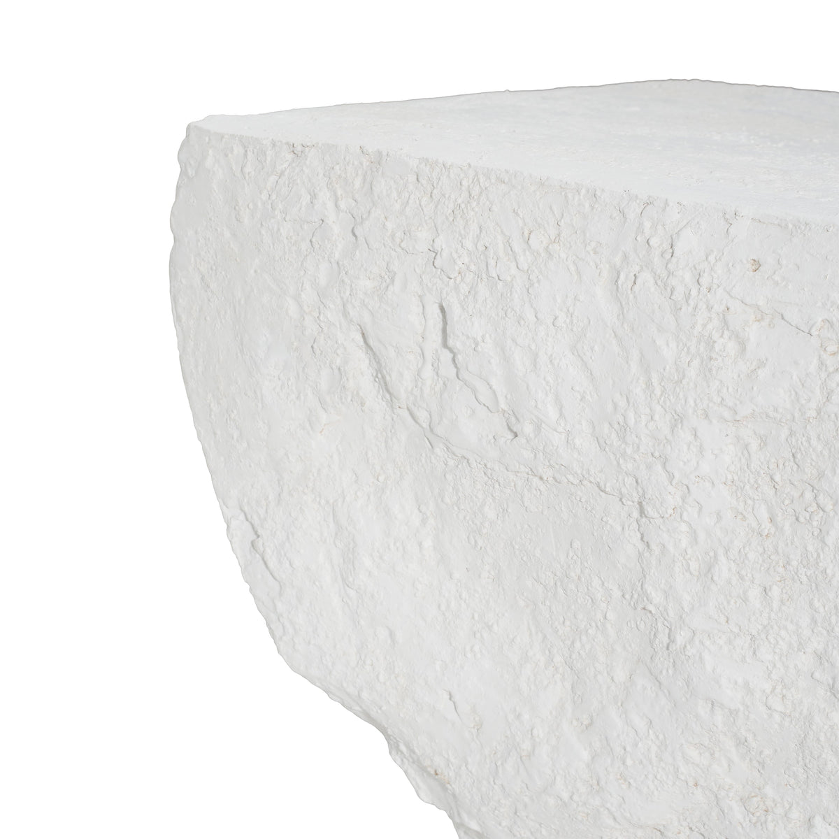 Cleo Modern Outdoor Side Table with Weather-Resistant MGO - Matte White