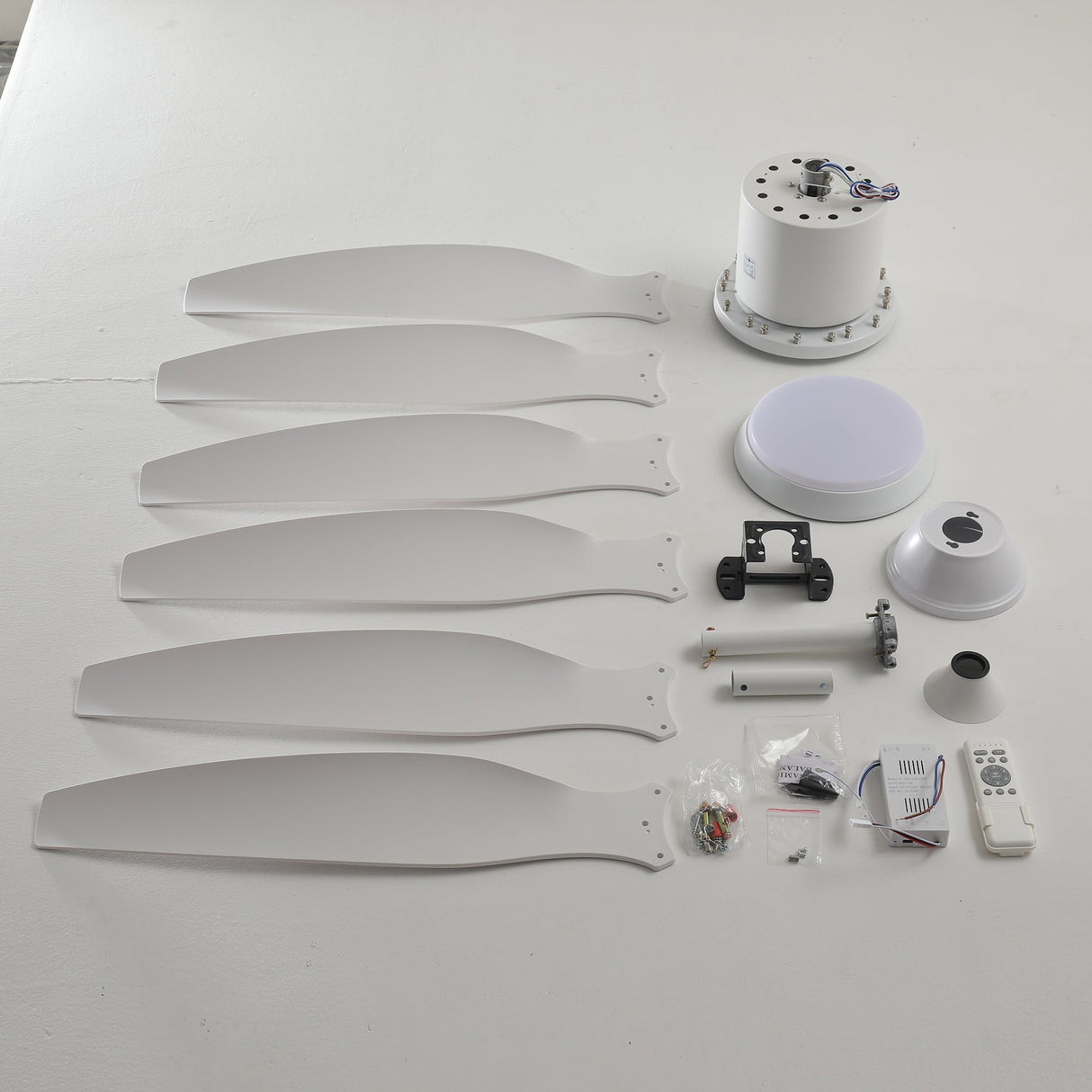 6 PCS ABS Blades 56" Ceiling Fan With Light Kit