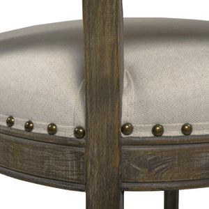 Paris 26.5' Farmhouse Counter Height Bar Stool with Backrest