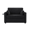 Sleeper Sofa With Foldable Mattress, USB Ports, Side Table & Storage Pocket